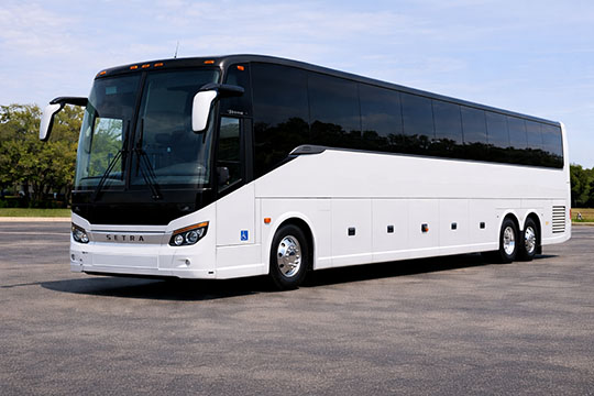 56-passenger charter bus available for charter in Renton, WA